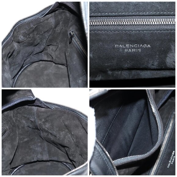 BALENCIAGA Shoulder Bag Leather Black Auth - Picture 14 of 15